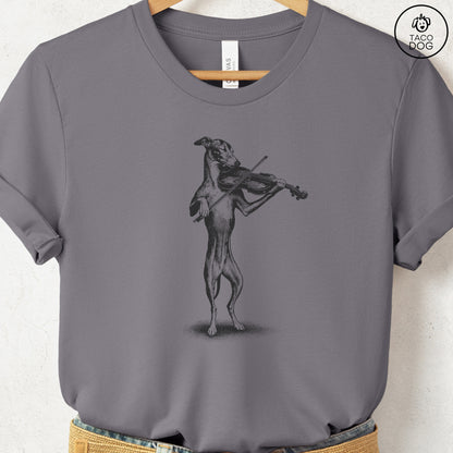 Italian Greyhound Whippet Violin T-Shirt Storm Taco-Dog