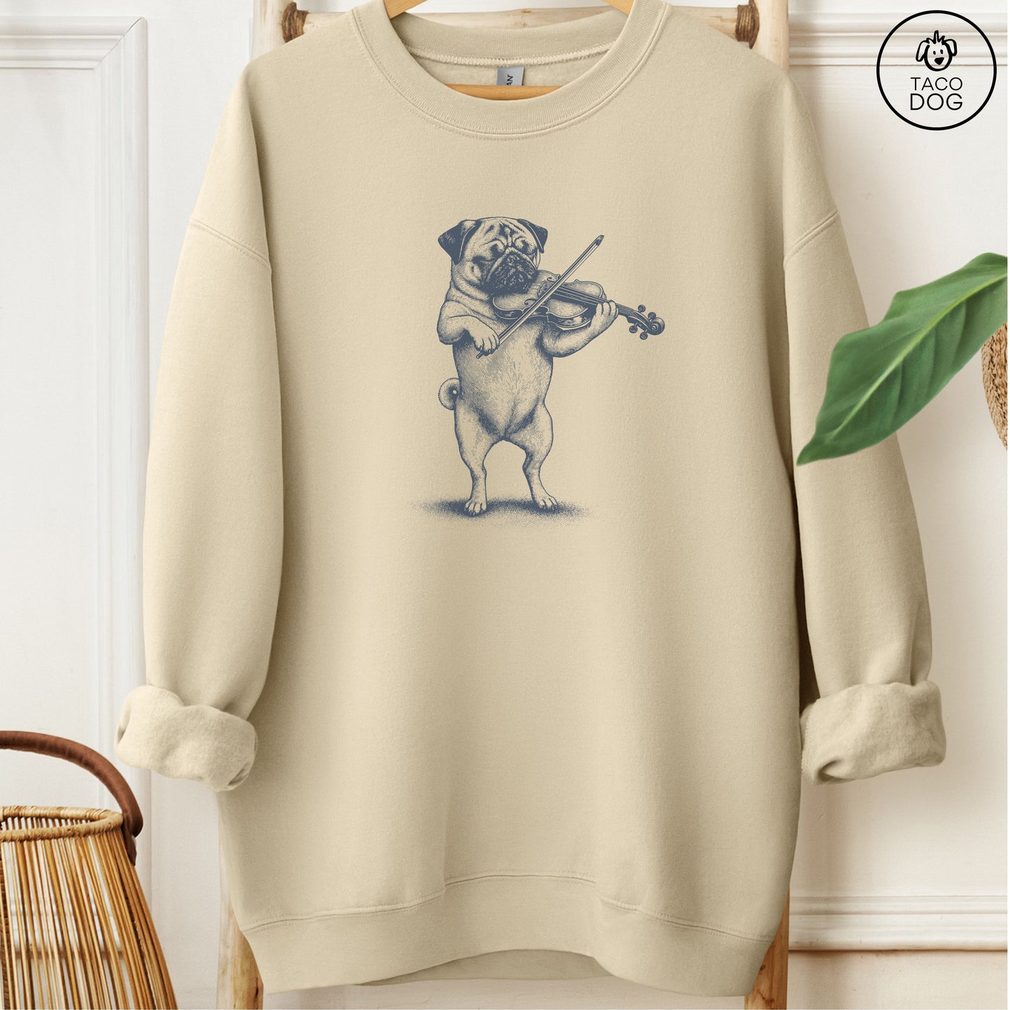 Pug Violin Sweatshirt