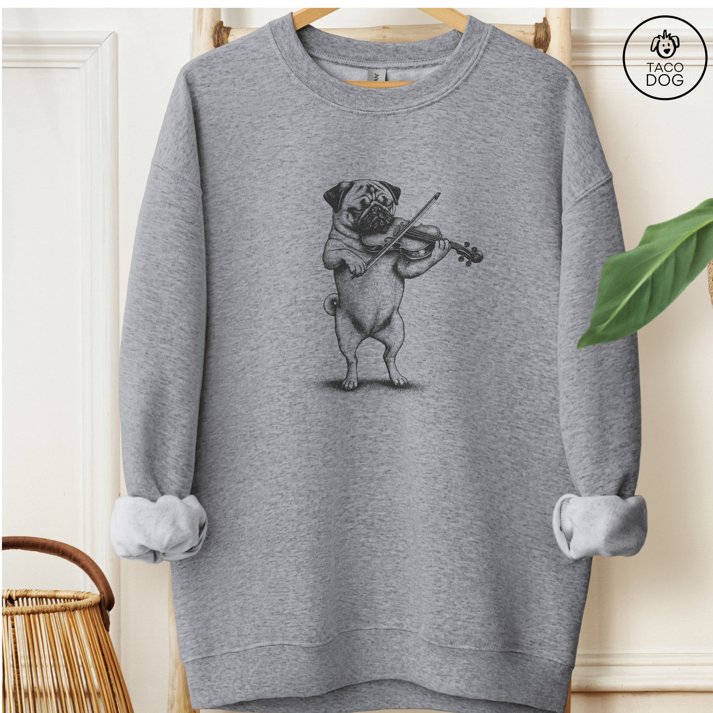 Pug Violin Sweatshirt