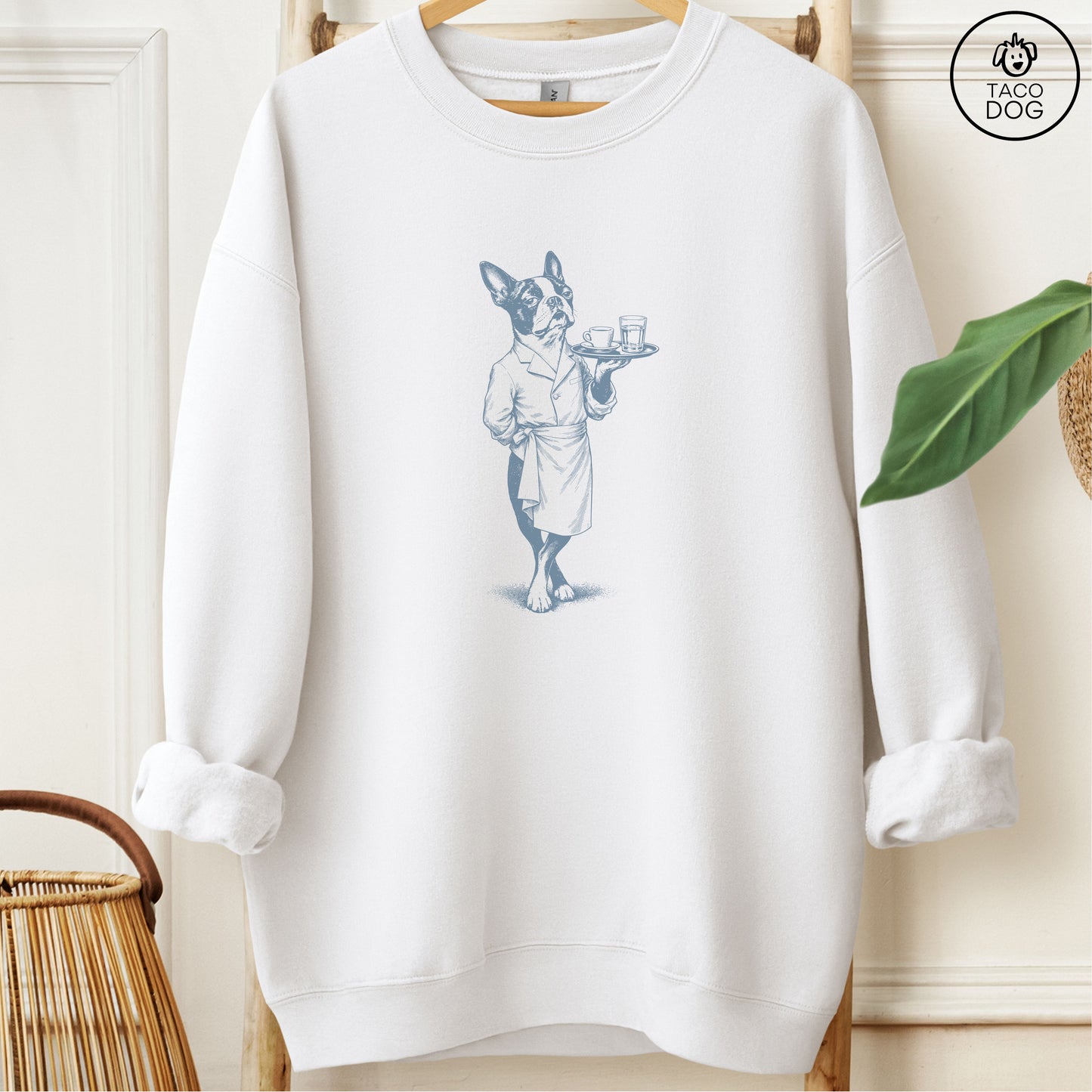 Boston Terrier Waiter Sweatshirt