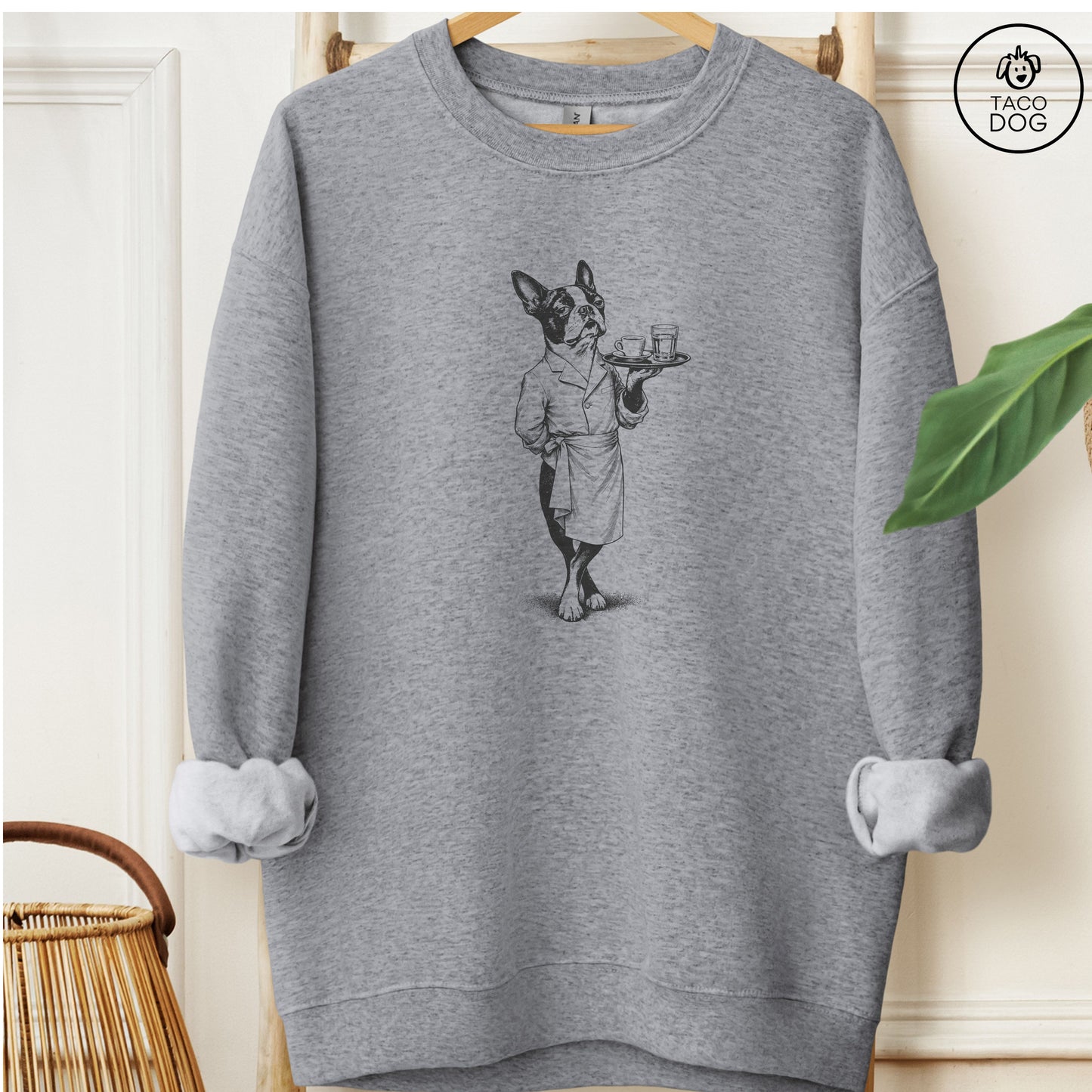 Boston Terrier Waiter Sweatshirt