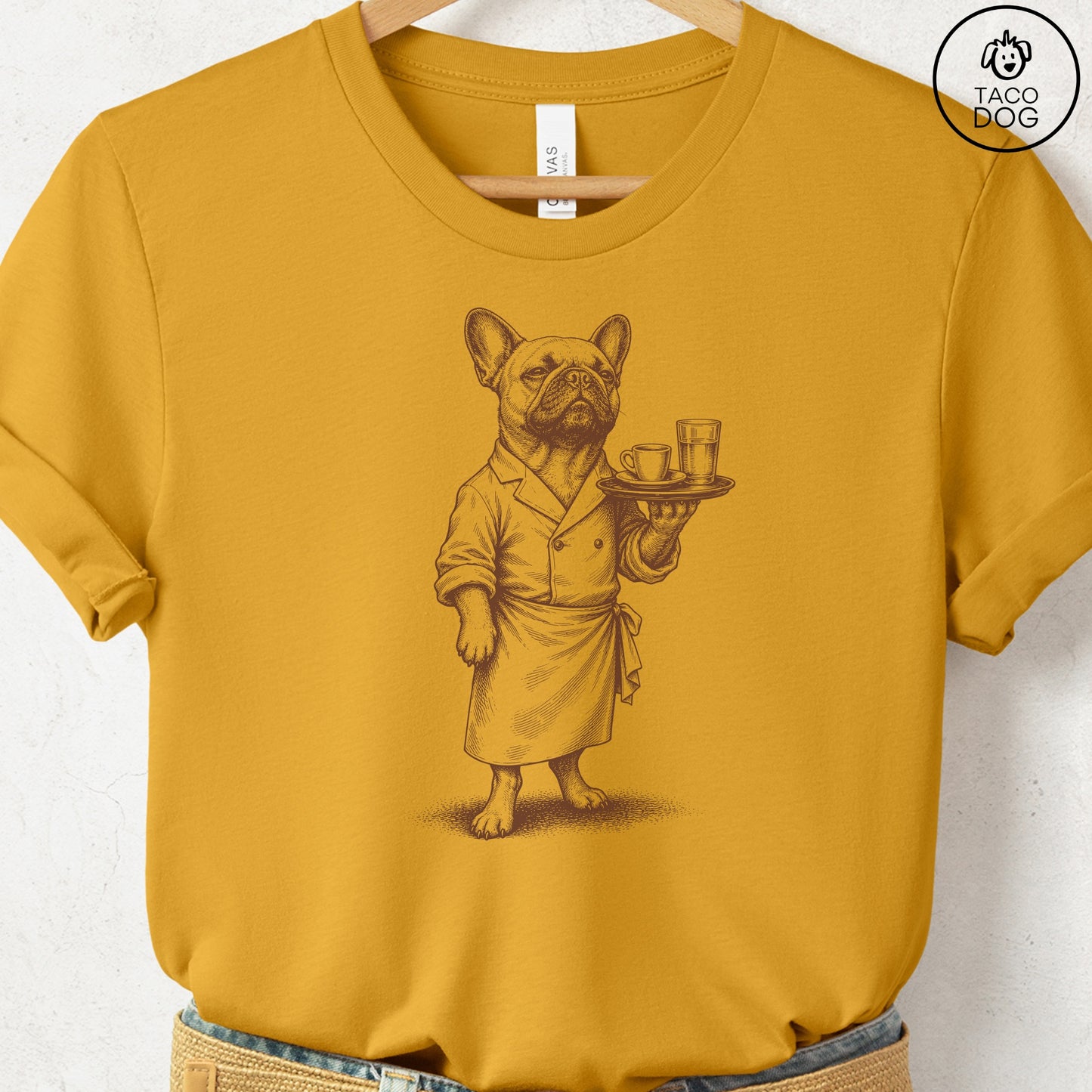 French Bulldog Frenchie Waiter T-Shirt