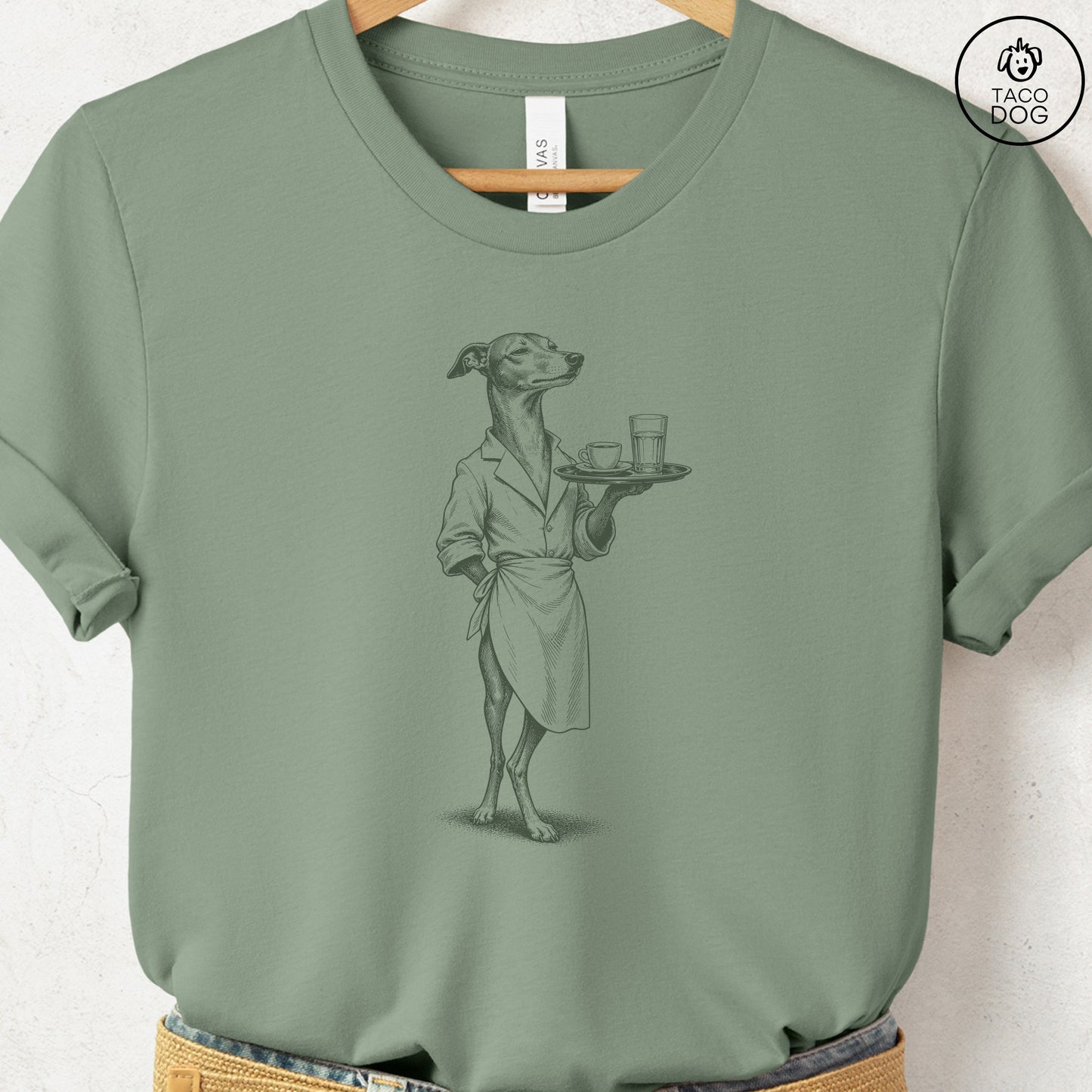 Italian Greyhound Whippet Waiter T-Shirt