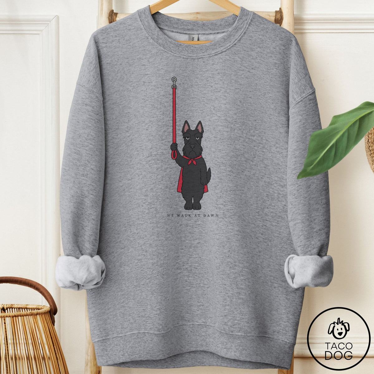 Scottie We Walk At Dawn Sweatshirt Graphite Heather Taco-Dog