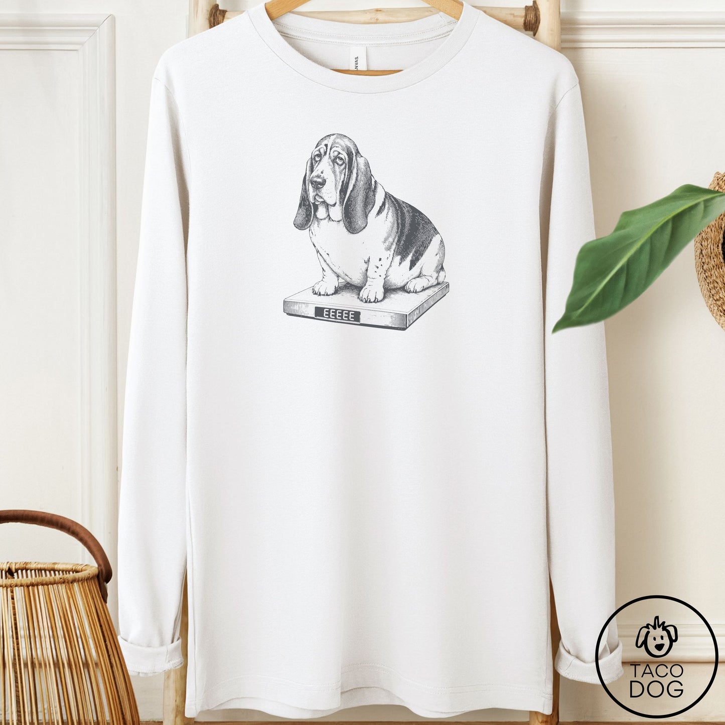 Basset Hound Weigh In Long Sleeve Tee