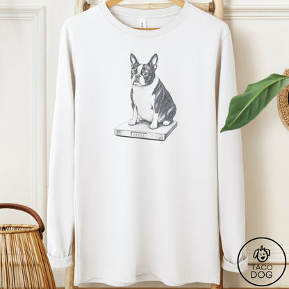 Boston Terrier Weigh In Long Sleeve Tee