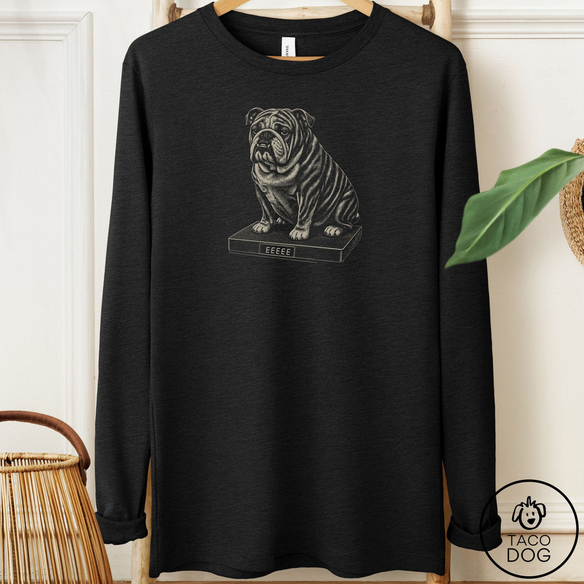 English Bulldog Weigh In Long Sleeve Tee