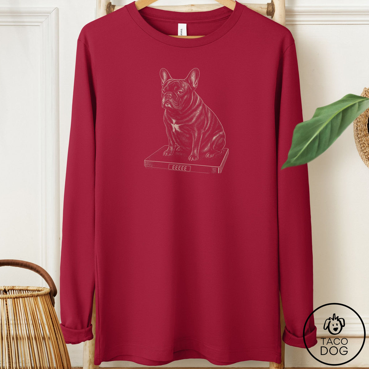 French Bulldog Frenchie Weigh In Long Sleeve Tee