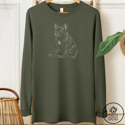 French Bulldog Frenchie Weigh In Long Sleeve Tee
