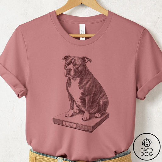 Pitbull Weigh In T-Shirt Mauve Taco-Dog