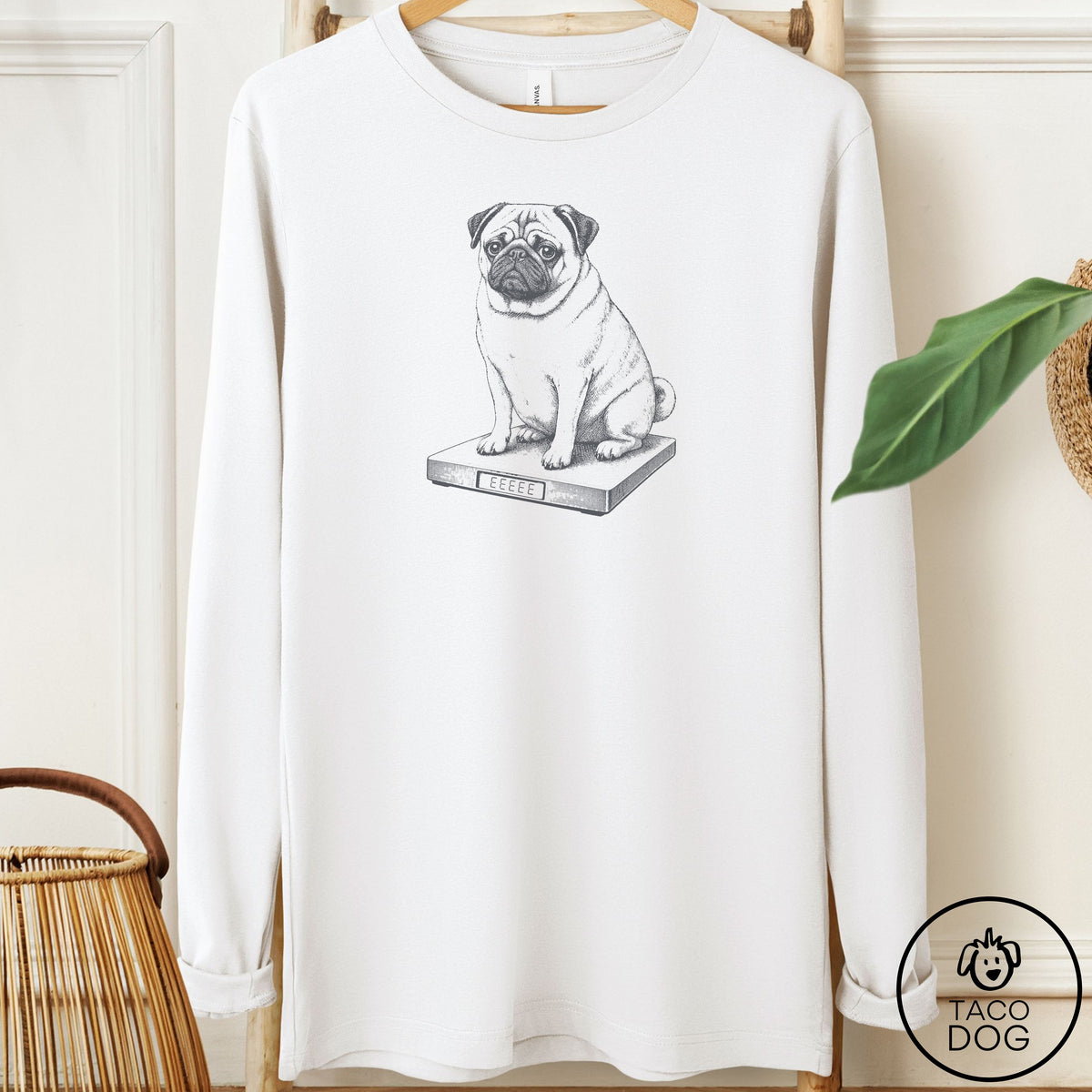 Pug Weigh In Long Sleeve Tee