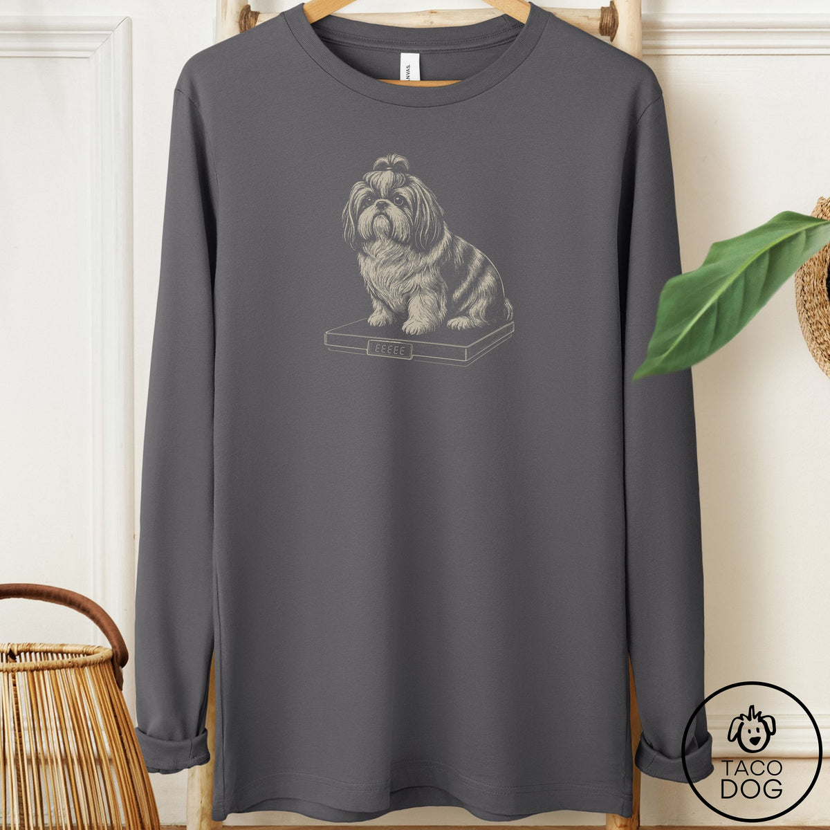Shih Tzu Weigh In Long Sleeve Tee