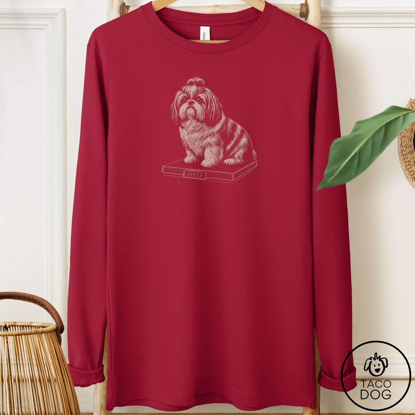 Shih Tzu Weigh In Long Sleeve Tee