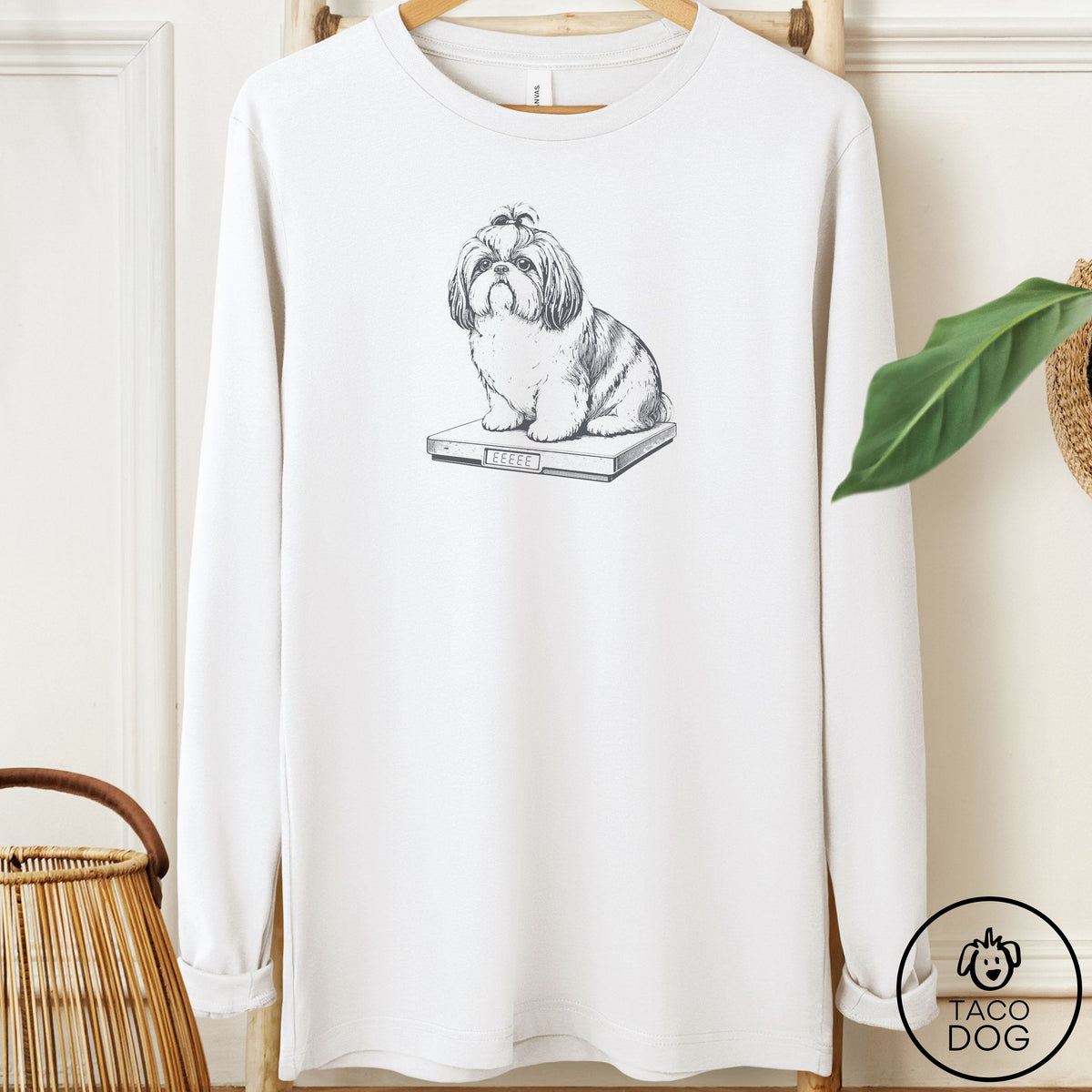 Shih Tzu Weigh In Long Sleeve Tee
