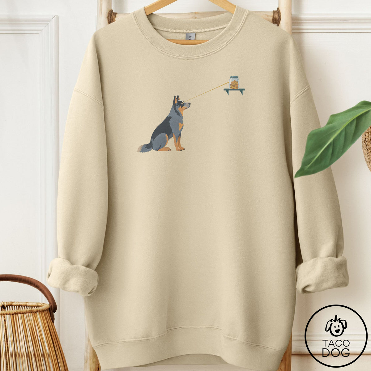 Australian Cattle Dog Willpower Sweatshirt Sand Taco-Dog