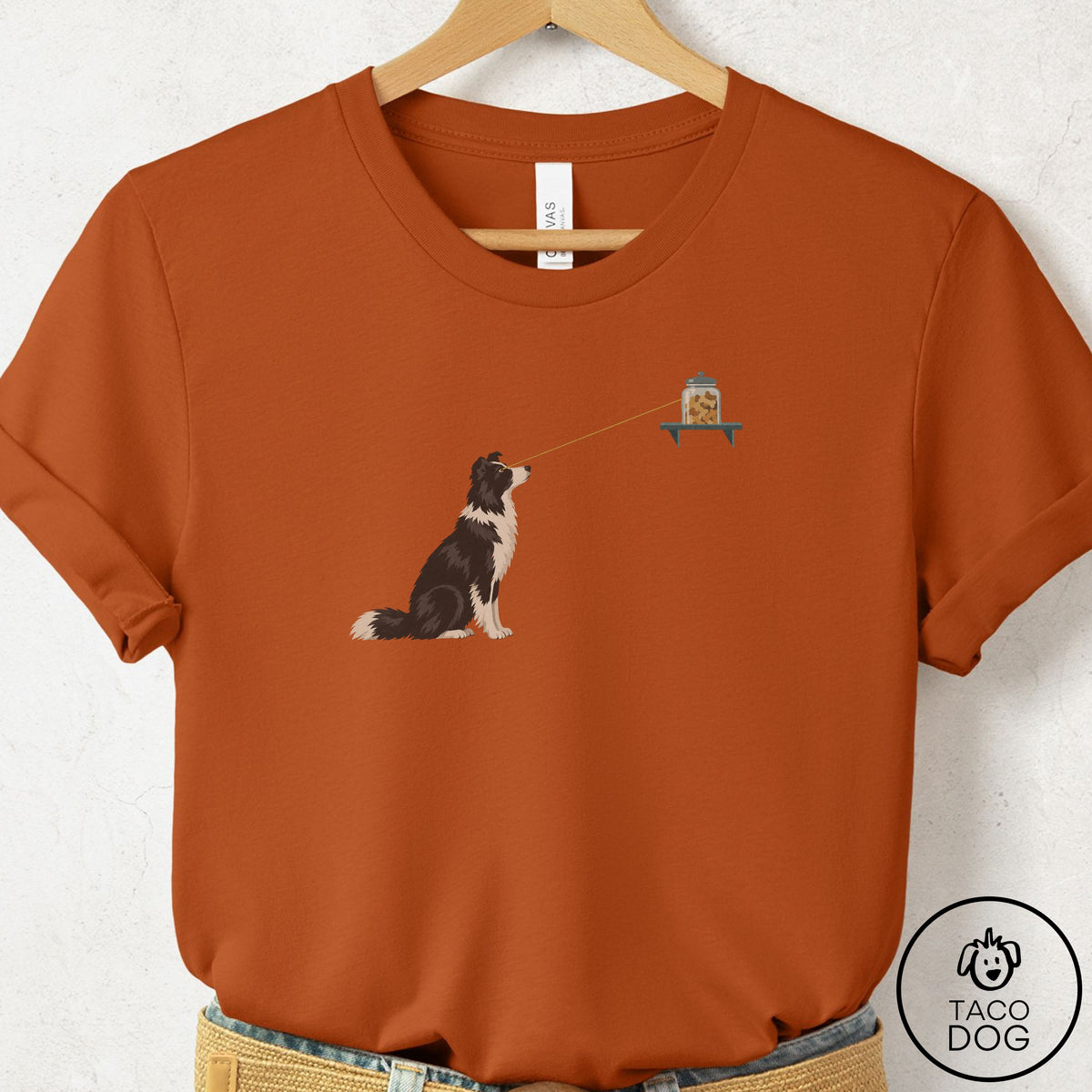 Border Collie Willpower T-Shirt Autumn Taco-Dog