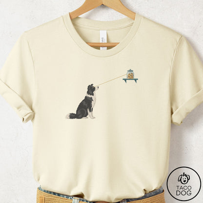 Border Collie Willpower T-Shirt Natural Taco-Dog