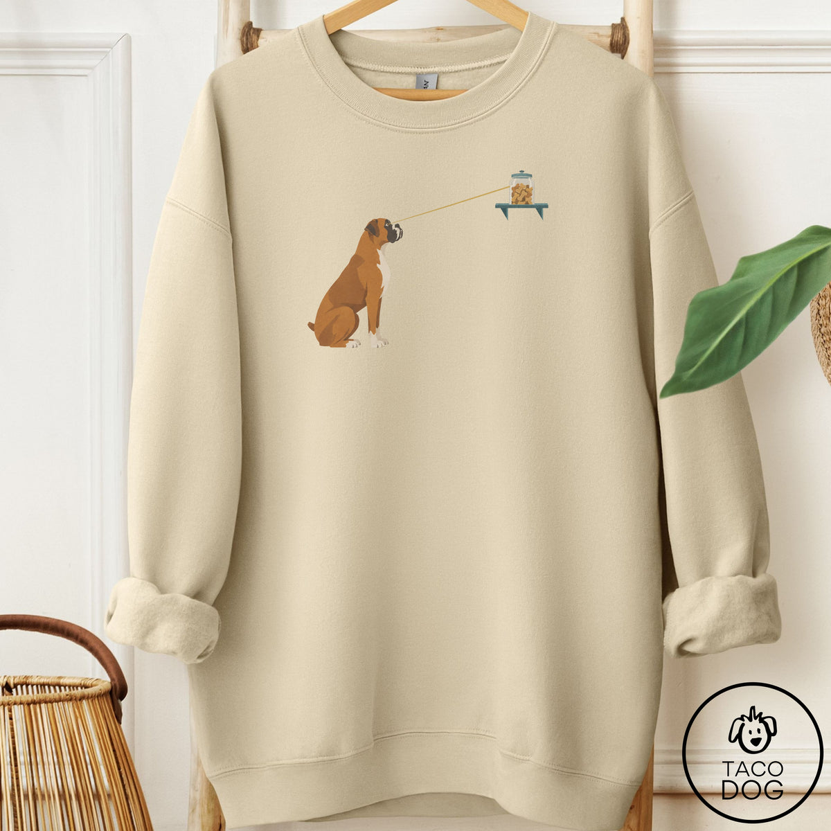 Boxer Willpower Sweatshirt Sand Taco-Dog