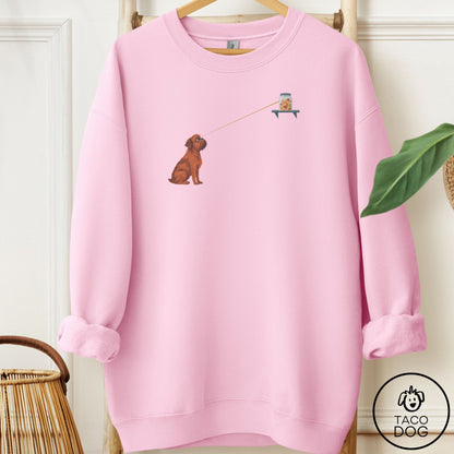 Brussels Griffon Willpower Sweatshirt Light Pink Taco-Dog