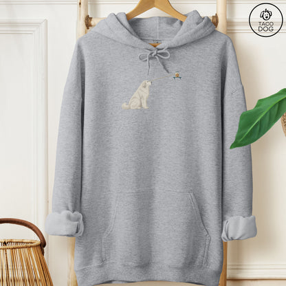 Great Pyrenees Willpower Hoodie Graphite Heather Taco-Dog