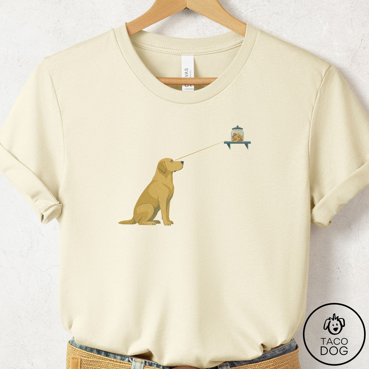 Labrador Retriever Willpower T-Shirt, design close-up