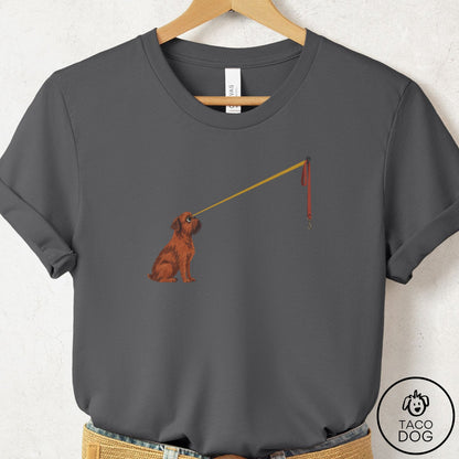 Brussels Griffon Willpower Leash T-Shirt Asphalt Taco-Dog