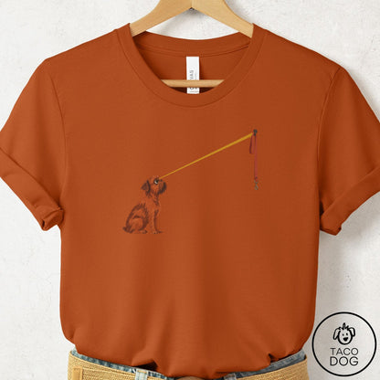 Brussels Griffon Willpower Leash T-Shirt Autumn Taco-Dog