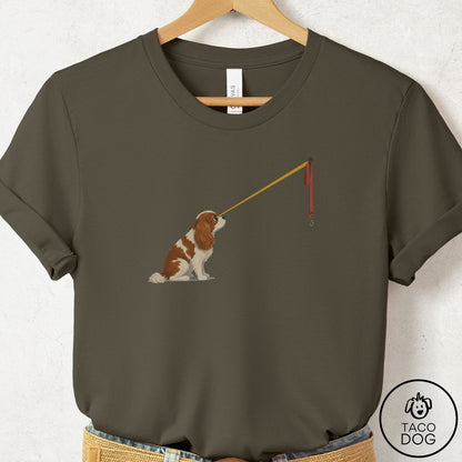 Cavalier King Charles Spaniel Willpower Leash T-Shirt Army Taco-Dog