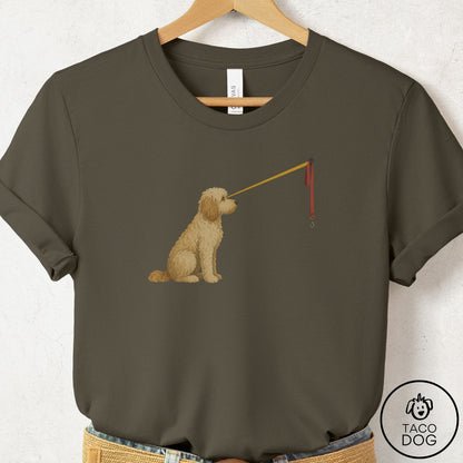 Doodle Willpower Leash T-Shirt Army Taco-Dog