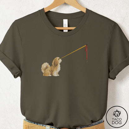 Havanese Willpower Leash T-Shirt Army Taco-Dog
