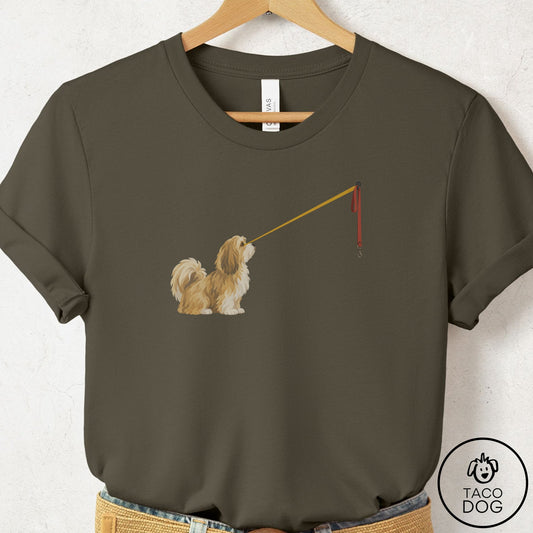 Havanese Willpower Leash T-Shirt Army Taco-Dog