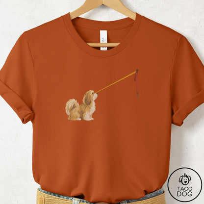 Havanese Willpower Leash T-Shirt Autumn Taco-Dog
