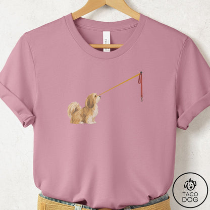 Havanese Willpower Leash T-Shirt Orchid Taco-Dog