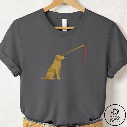 Labrador Retriever Willpower Leash T-Shirt Asphalt Taco-Dog