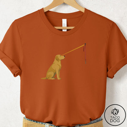 Labrador Retriever Willpower Leash T-Shirt Autumn Taco-Dog