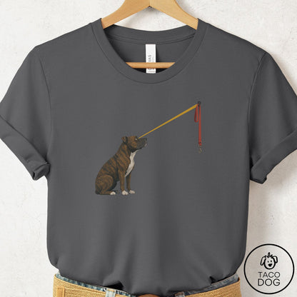 Pitbull Willpower Leash T-Shirt Asphalt Taco-Dog