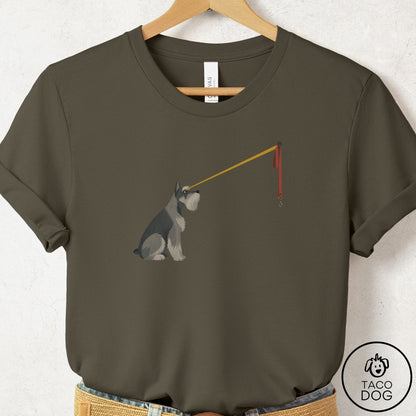 Schnauzer Willpower Leash T-Shirt Army Taco-Dog