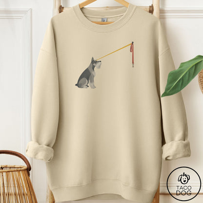 Schnauzer Willpower Leash Sweatshirt Sand Taco-Dog