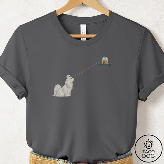 Maltese Willpower T-Shirt Asphalt Taco-Dog