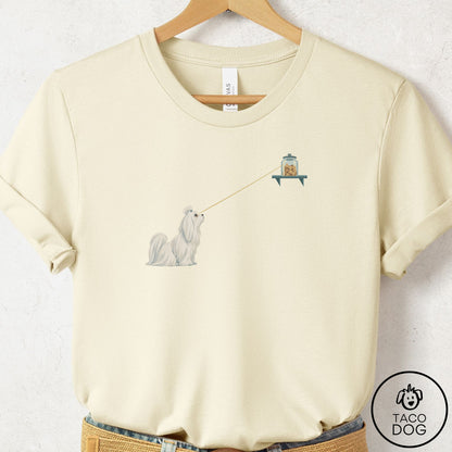 Maltese Willpower T-Shirt Natural Taco-Dog