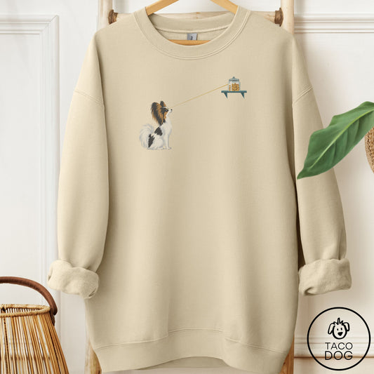 Papillon Willpower Sweatshirt Sand Taco-Dog