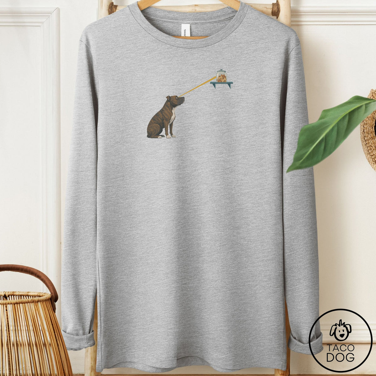 Pitbull Willpower Long Sleeve Tee Athletic Heather Taco-Dog