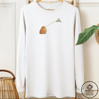 Pomeranian Willpower Long Sleeve Tee White Taco-Dog