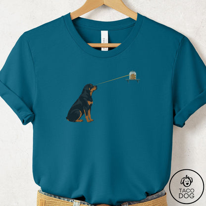 Rottweiler Willpower T-Shirt Deep Teal Taco-Dog