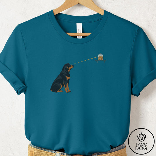Rottweiler Willpower T-Shirt Deep Teal Taco-Dog