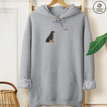 Rottweiler Willpower Hoodie Graphite Heather Taco-Dog