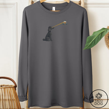 Poodle Willpower Long Sleeve Tee Asphalt Taco-Dog