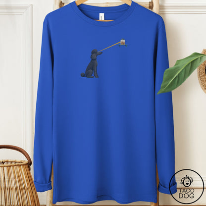Poodle Willpower Long Sleeve Tee True Royal Taco-Dog