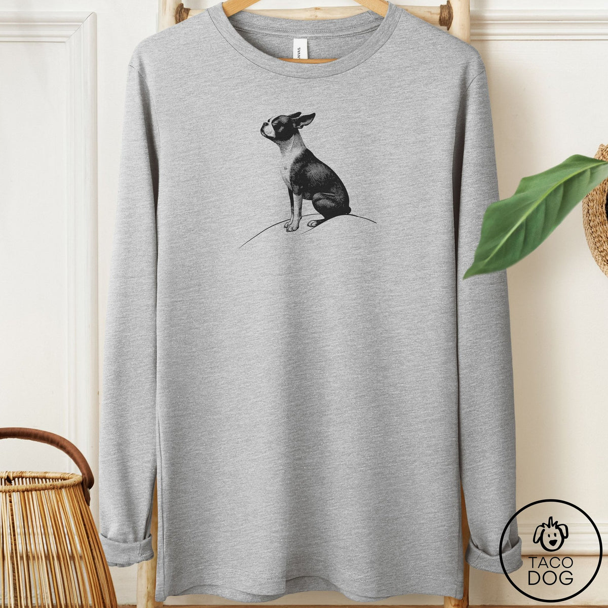 Boston Terrier Tail Wind Long Sleeve Tee
