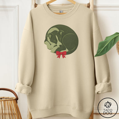 Border Collie Wreath Sweatshirt Sand Taco-Dog